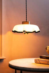 Pink Pleated Glass Easyfit Ceiling Light Shade - thumbnail 3