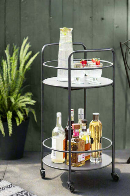 Effortless Outdoor Drinks Trolley In Grey - image 1