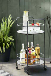 Effortless Outdoor Drinks Trolley In Grey