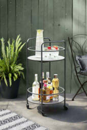Effortless Outdoor Drinks Trolley In Grey - thumbnail 3