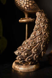 Antique-Style Gold Peacock Ornament - thumbnail 4