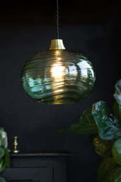 Swirled Glass Easyfit Ceiling Light Shade in Green - thumbnail 3