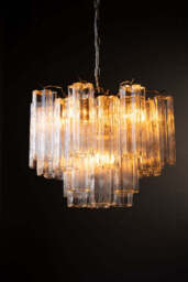 Beautiful Waved Glass Chandelier in Clear - thumbnail 3