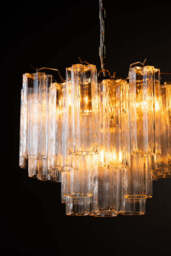 Beautiful Waved Glass Chandelier in Clear - thumbnail 4
