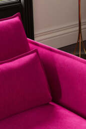 The Lola 3 Seater Sofa in Harry's Pink Velvet - thumbnail 4