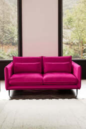 The Lola 3 Seater Sofa in Harry's Pink Velvet - thumbnail 5
