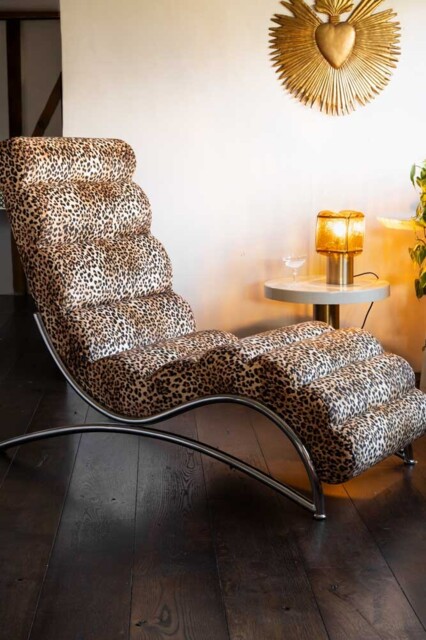 Signature Leopard Print Lounger Chair - image 1