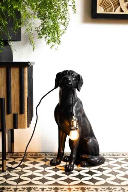 Black Dog Floor Lamp - image 1
