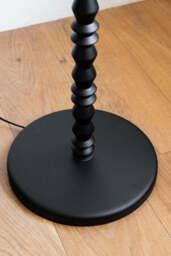 Black Wood Spindle Floor Lamp - Base Only - thumbnail 4