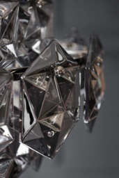 Smoked Showstopping Multi-Layer Glass Chandelier - thumbnail 4
