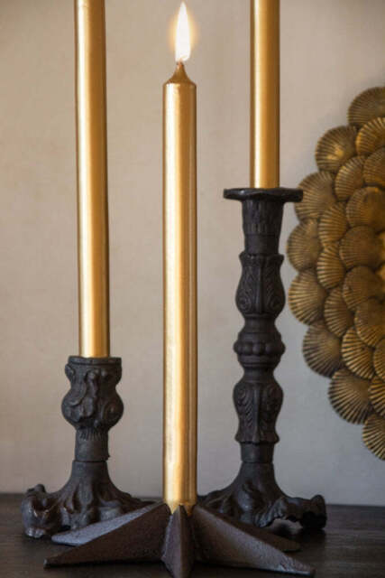 Beautiful Dinner Candle - Metallic Gold - image 1