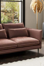 The Lola 3 Seater Sofa in Luxe Pink Velvet - thumbnail 3