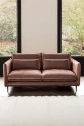 The Lola 3 Seater Sofa in Luxe Pink Velvet - thumbnail 5