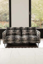 The Lola 3 Seater Sofa in Zebra Print Velvet - thumbnail 5