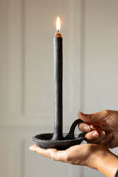 Charcoal Dinner Candle & Wax Candle Plate - thumbnail 4