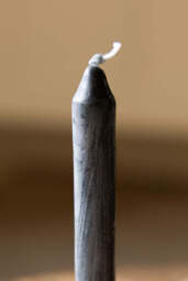 Charcoal Dinner Candle & Wax Candle Plate - thumbnail 5