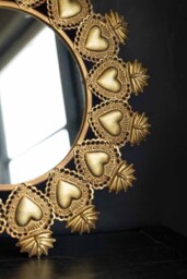 Gold Milagro Heart Mirror - thumbnail 3