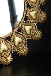 Gold Milagro Heart Mirror - thumbnail 4