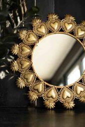 Gold Milagro Heart Mirror - thumbnail 5