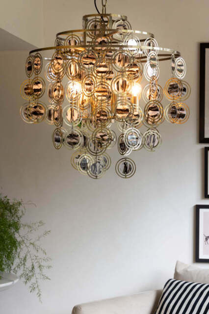 Beautiful Layered Shell Disc Chandelier - image 1