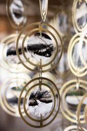 Beautiful Layered Shell Disc Chandelier - thumbnail 4