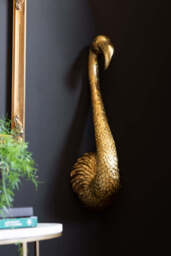 Antique Gold Flamingo Head Wall Art - thumbnail 4