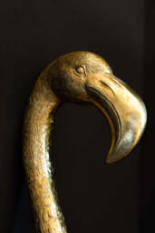 Antique Gold Flamingo Head Wall Art - thumbnail 3