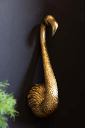 Antique Gold Flamingo Head Wall Art