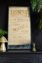 Aged Style Absinthe, Bieres & Vins Decorative Mirror - thumbnail 1