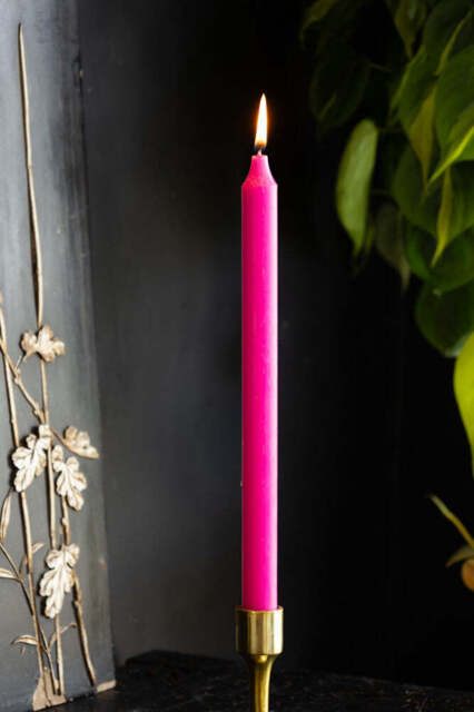 Beautiful Dinner Candle - Hot Pink - image 1