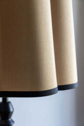 Black Spindle Floor Lamp With Scalloped Shade - thumbnail 5
