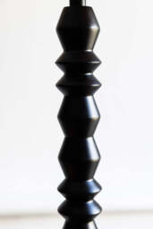 Black Spindle Floor Lamp With Scalloped Shade - thumbnail 4