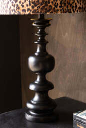 Black Resin Turned Table Lamp Base - thumbnail 4