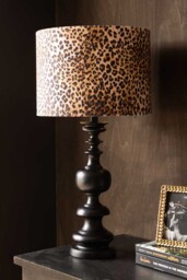 Black Resin Turned Table Lamp Base - thumbnail 3