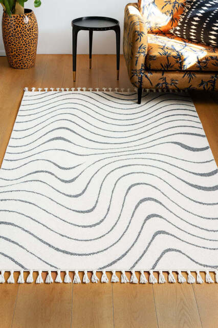 The Ariana Rug in Monochrome Ripple - Available in 3 Sizes - image 1