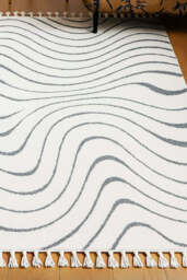 The Ariana Rug in Monochrome Ripple - Available in 3 Sizes - thumbnail 3