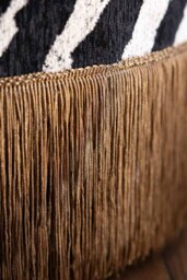 Zebra Print Tassel Footstool - thumbnail 4