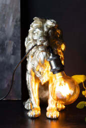 Quirky Gold Lion Lamp - thumbnail 4