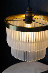 Gold Tiered Glass Easyfit Ceiling Light Shade - thumbnail 4