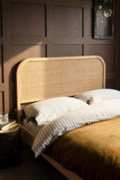Curved Wood & Rattan Bed - Available in 2 Sizes - thumbnail 3