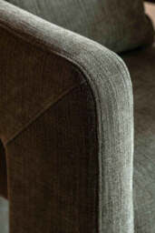 Modern Green Accent Chair with Bolster Cushion - thumbnail 4