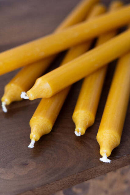Beautiful Dinner Candle - Honey Yellow - image 1