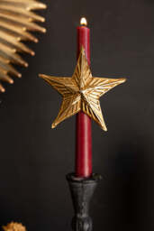 Antique Gold Star Dinner Candle Ring