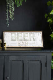 Vintage-Style Beer Bar Mirror