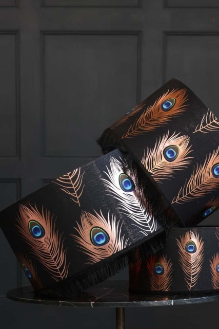 Mind The Gap Peacock Feather Lamp Shade - 3 Sizes Available - image 1