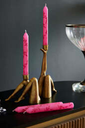 Kicking Leg Candle Holder In Gold - thumbnail 4
