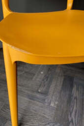 Stackable Garden Chair in Ochre Yellow - SECONDS - thumbnail 4