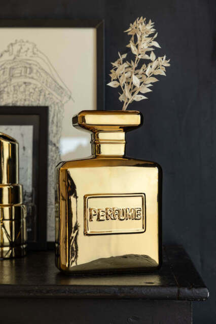 Gold Perfume Bottle Vase - image 1