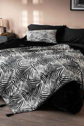 Zebra Print Velvet Throw with Tassels - thumbnail 4