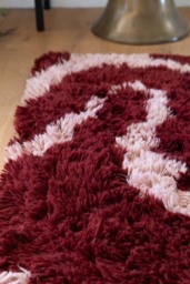 Red & Pink Swirl Berber Rug - Available in 5 Sizes - thumbnail 3